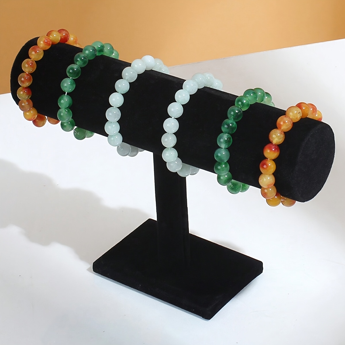 Black Velvet Single-Layer Display Rack for Bracelets, Gift for Her